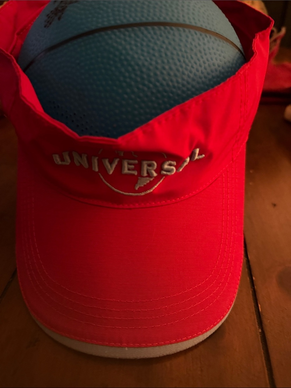 Universal Bright Red Embroidered Visor